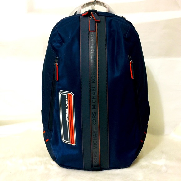 NWT Michael Kors Kent Sports Navy Blue Backpack - Picture 3 of 15